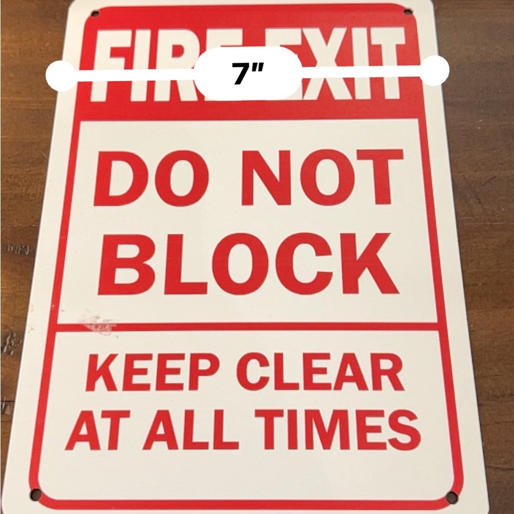 Metal Fire Exit Sign - Picture 2 of 3
